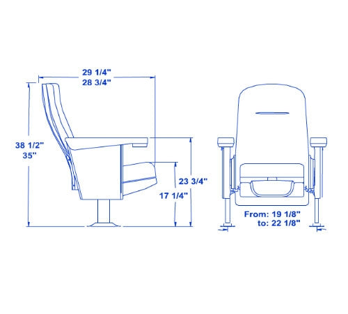 The Alden fixed back new theater seating Celebrity Seating 04