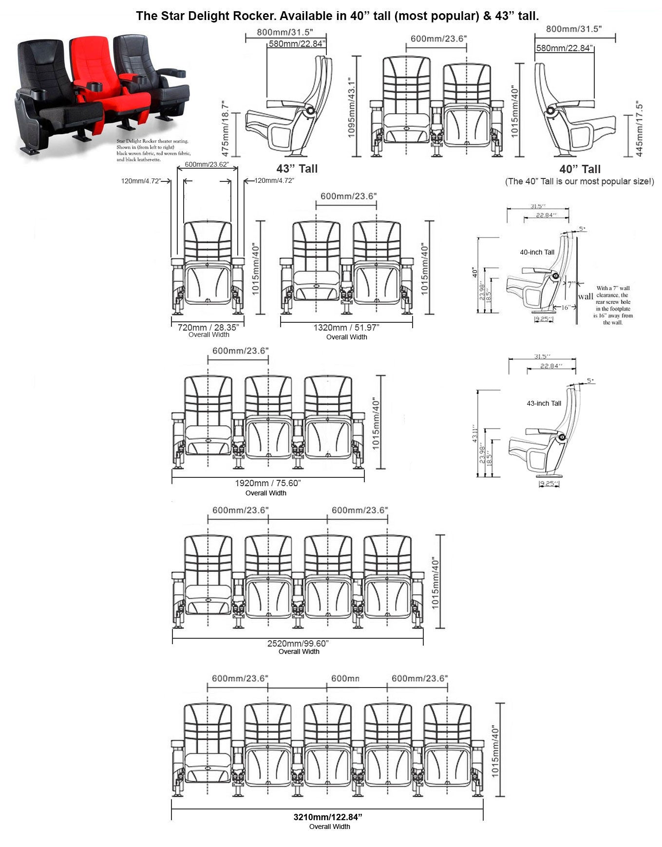 Star Delight Rocker new theater seating