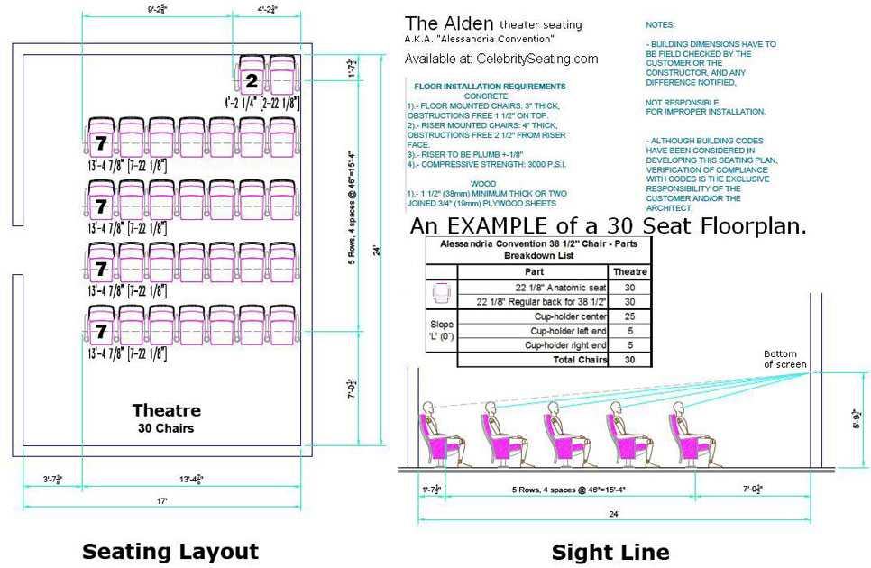 Alden Theater Seating Specification Page Auditorium Chairs Seats Celebrityseating Com