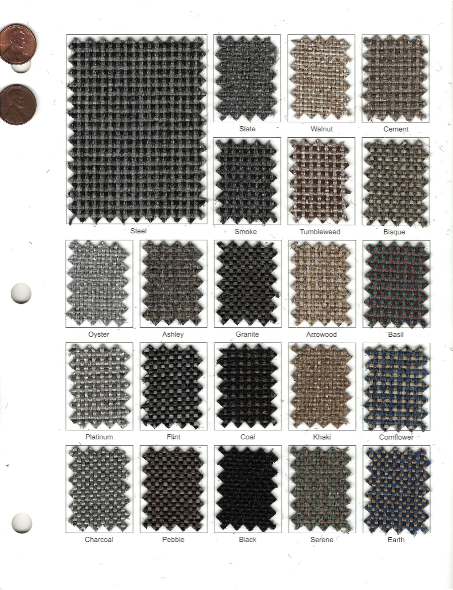 Fabric color choices for new theater seating